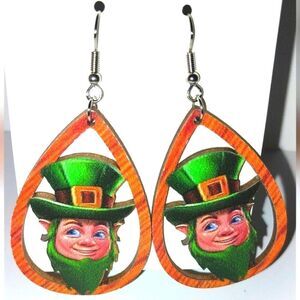 Super cute St Patrick's lucky green earrings